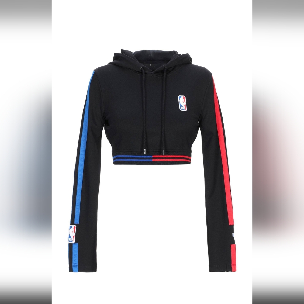 Marcelo Burlon County of Milan Black Cropped Hoodie NBA line